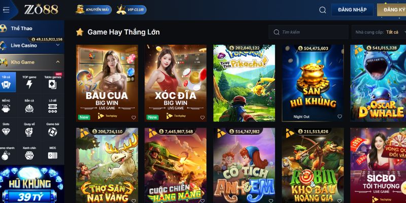 ZO88 - Nhà Cái Online Uy Tín Với Kho Game Đẳng Cấp Quốc Tế 3 ZO88 công bố những sảnh game hot nhất 2025